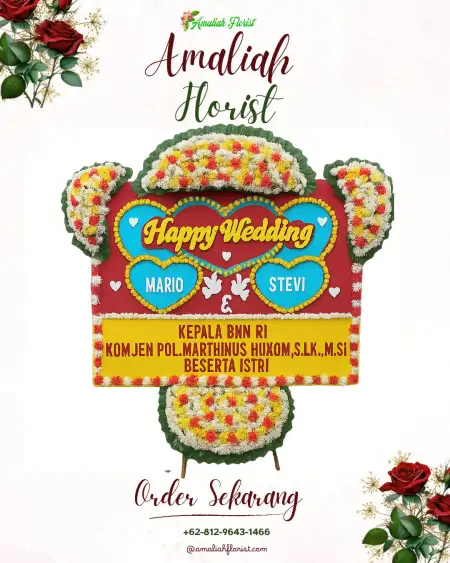 Papan Bunga Pernikahan Bakung Serumpun